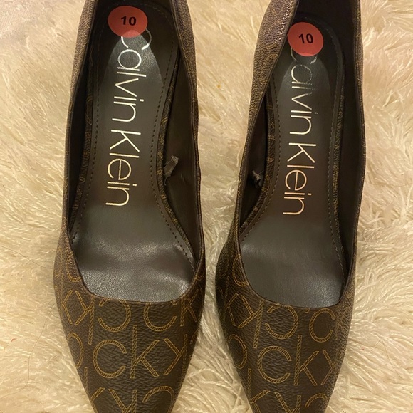 Calvin Klein Shoes - Calvin Klein Brown Heeled Shoes with Classic Design